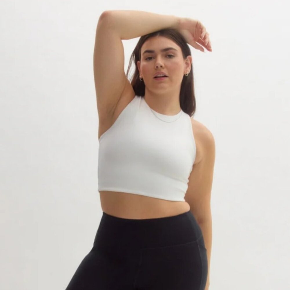 Girlfriend Collective Dylan Tank Bra size XL White